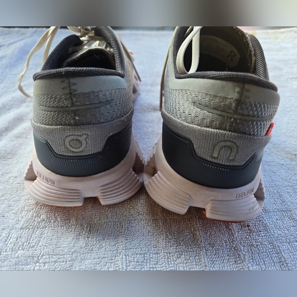 ON Women's Gray and Orange Sneakers - Picture 3 of 6